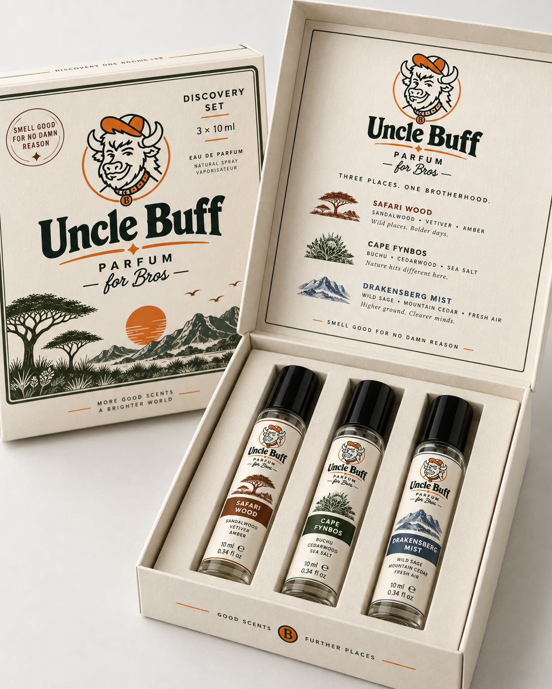 Uncle Buff fragrance discovery set